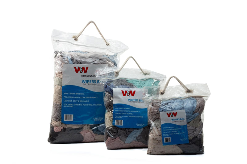 NEW Color Knit T-Shirt Cleaning Rags (1 lb.-4 lbs.) - Multipurpose Cleaning