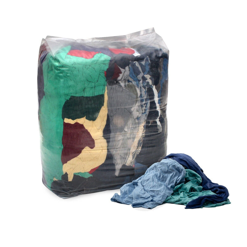 Color Knit T-Shirt Cleaning Rags 1000 lbs. Pallet  in Bags- Multipurpose Cleaning