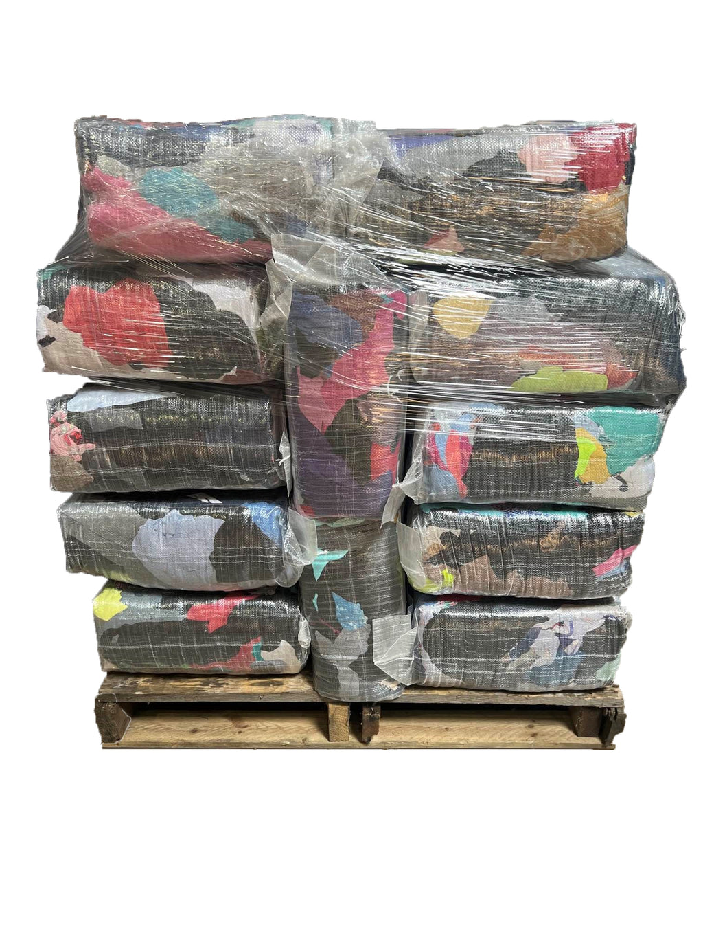 Color Knit T-Shirt Cleaning Rags - 36x25 lbs bags - 900 lbs. PALLET