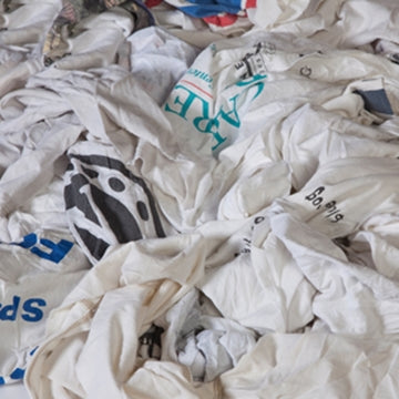 White T-Shirt Knit Print Rags - 600 LB Pallet