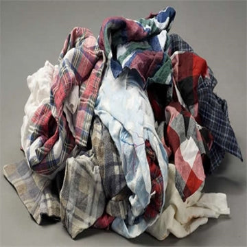 Color Flannel Rags - 25 LB Box