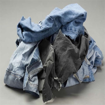 Denim Wiping Rags - 25 LB Box