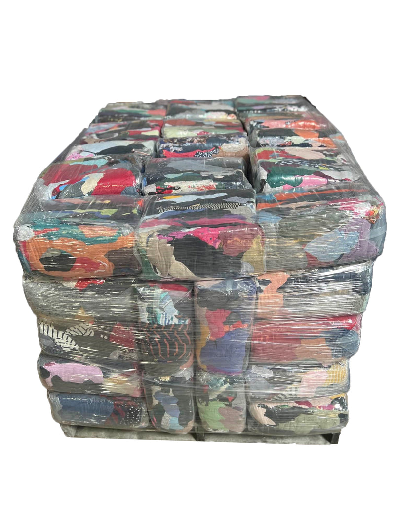 Color Knit T-Shirt Cleaning Rags - 600 lbs. Pallet in Bags - MultiPurpose