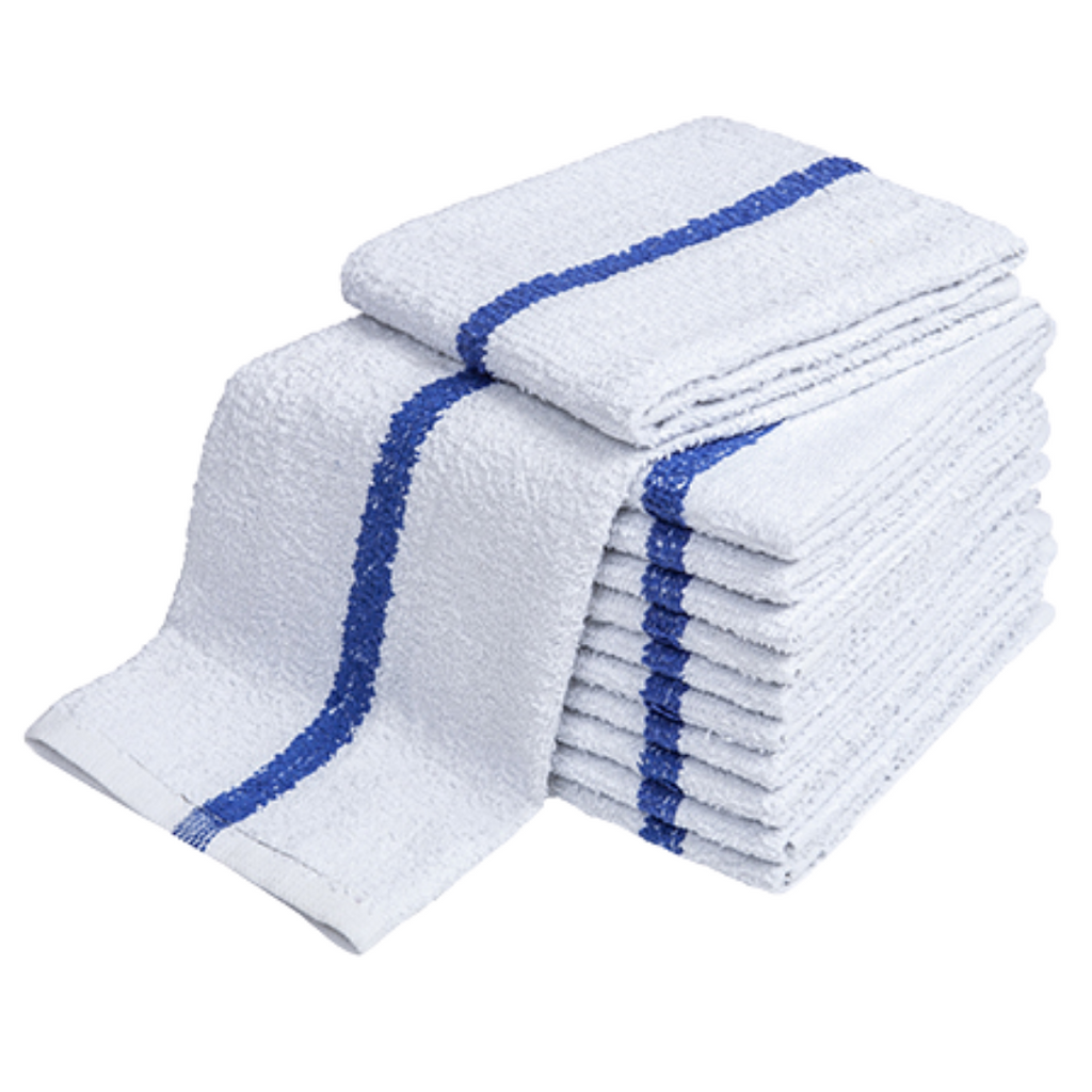 Terry Bar Mop Towels Stripe 16"x19" 180 Towels