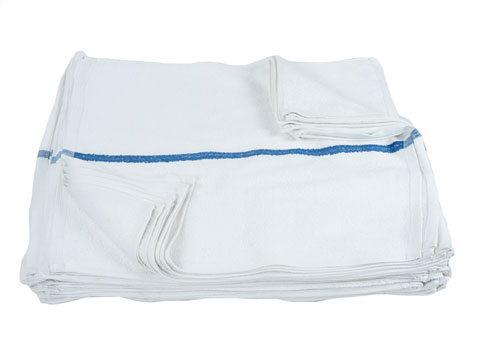 Bulk Bar Towels 100% Cotton Terry 16x19 with Color Stripe 25 Lb. Box