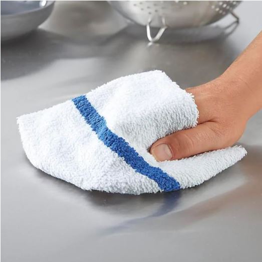 Terry Bar Mop Towels Stripe 16"x19"  Pallets 24 Cases