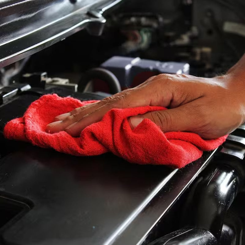 New Industrial A-Grade Shop Towels -Red Cleaning Towels- Multipurpose Cleaning