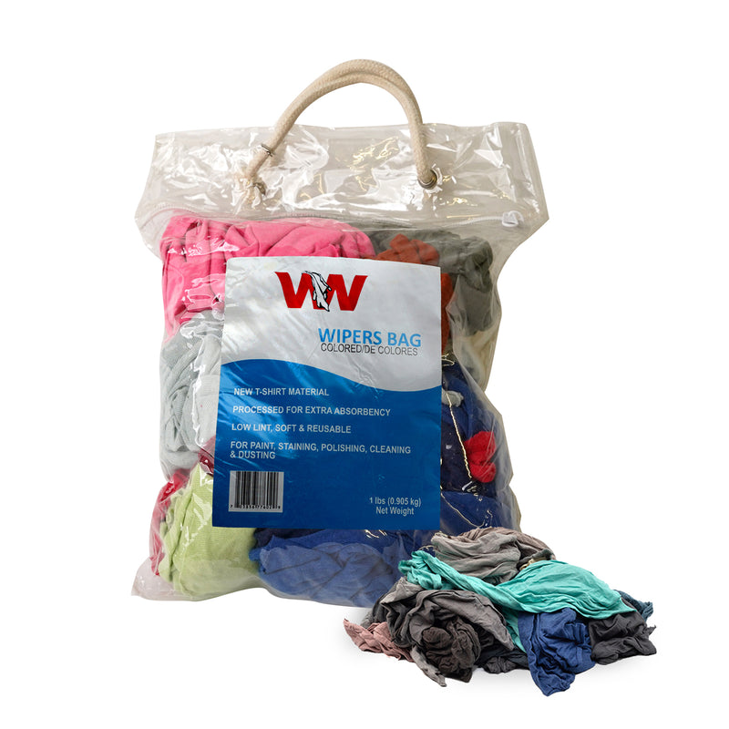 NEW Color Knit T-Shirt Cleaning Rags (1 lb.-4 lbs.) - Multipurpose Cleaning