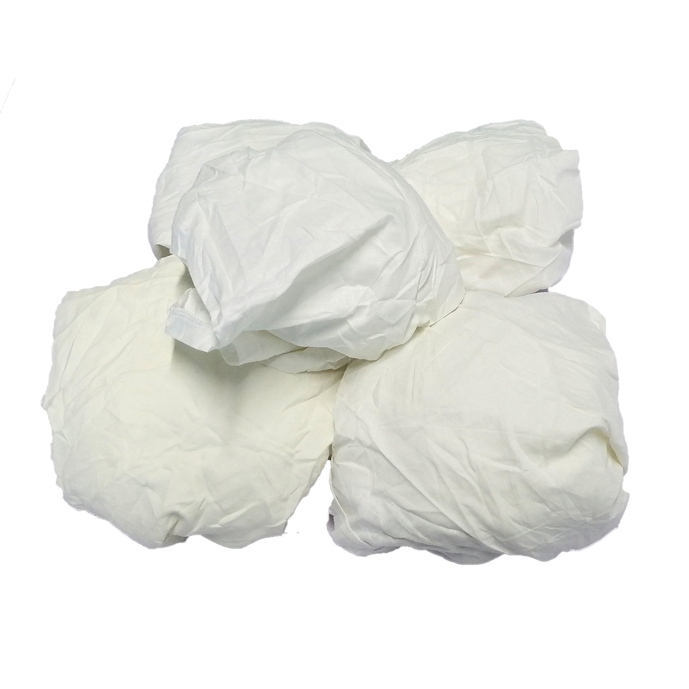 White Cotton Recycled Sheeting Rags Wiping Rags - 50 lbs. Box - Multip