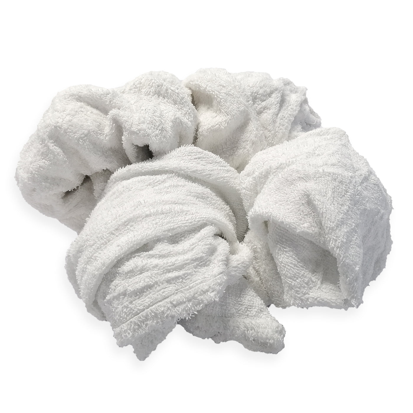 Wiping World White Knit T-Shirt 100% Cotton Cleaning Rags 10 lbs. Bag - Multipurpose Cleaning