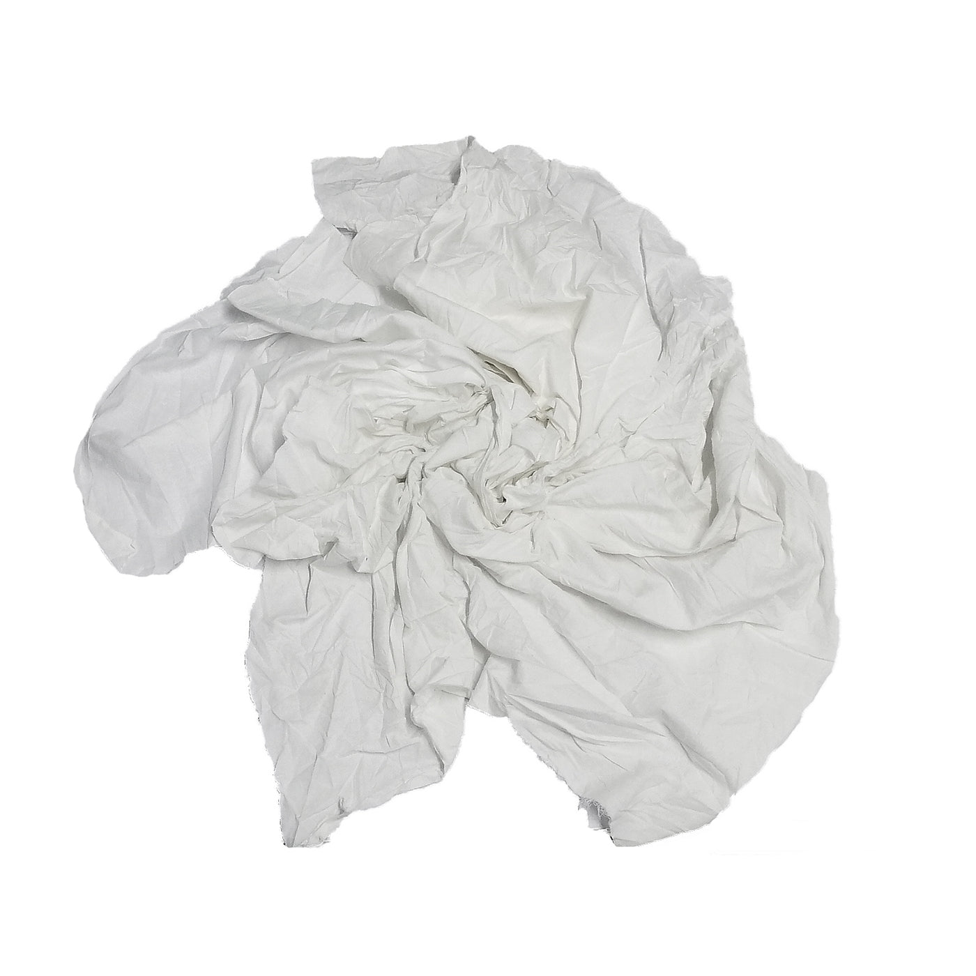 White Cotton Recycled Sheeting Rags Wiping Rags - 25 lbs. Box - Multip