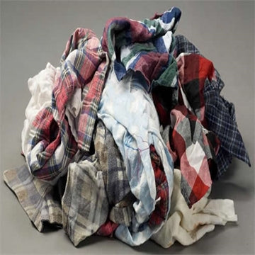 Color Flannel Rags - 10 LB Box
