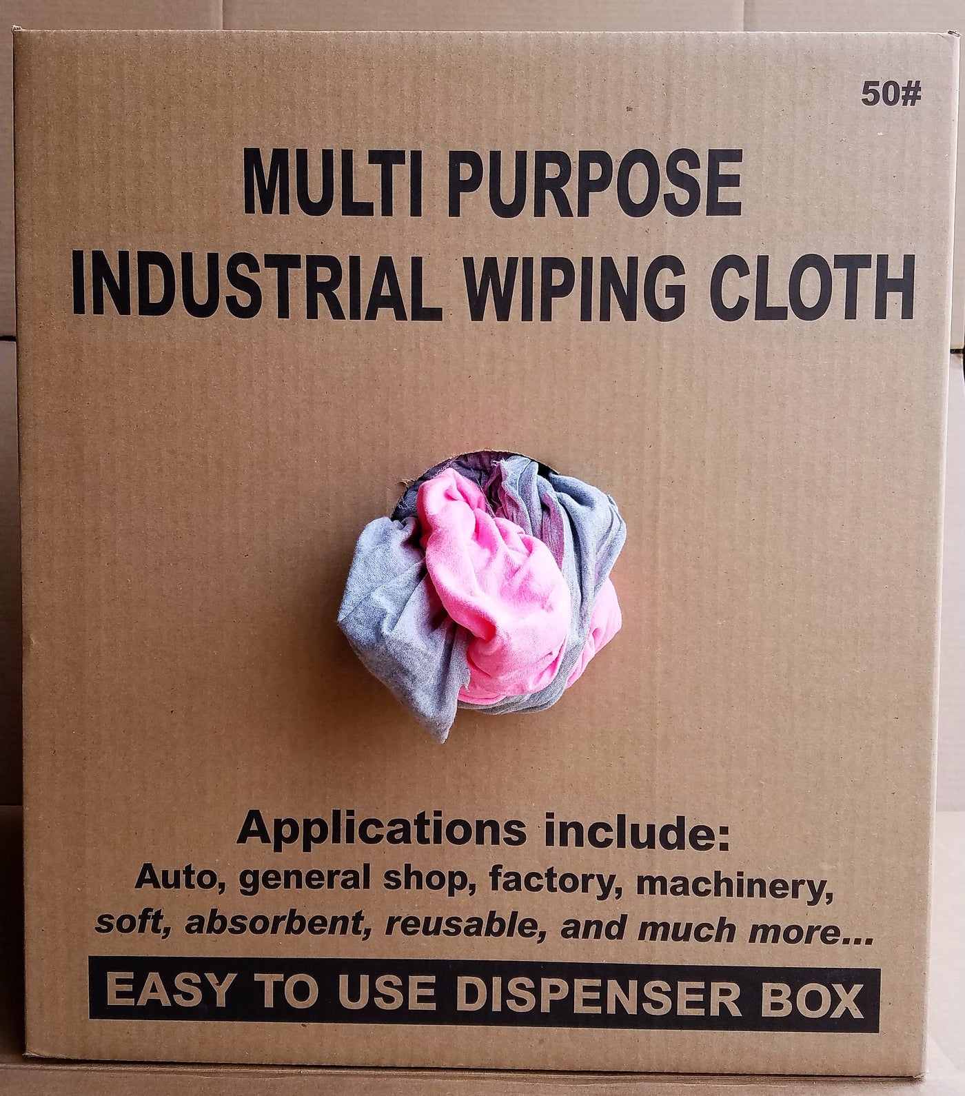 Cotton Rage Color Mixed Cotton Rags - 50 LB Box