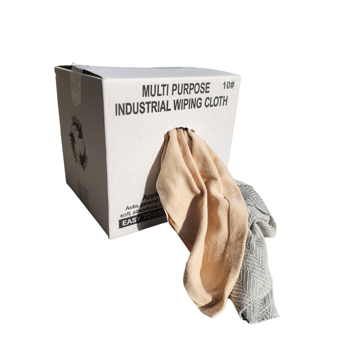 Affordable Wipers Color Heavy Duty Cotton Wiping Rags - 10 lbs Box