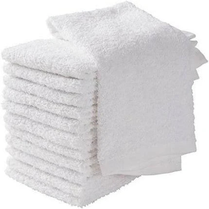 Cotton Terry Towels 16x30 Heavyweight White